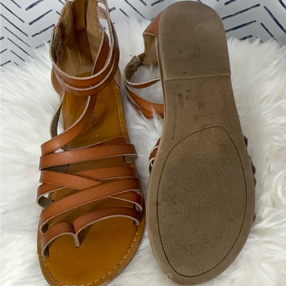 American Eagle Gladiator Strappy Sandal Brown size 9 - Picture 5 of 5